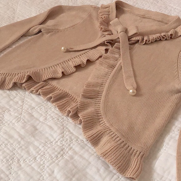 Ruffle Cardigan with Pearl Pink*Photo Updated - Picture 5 of 10